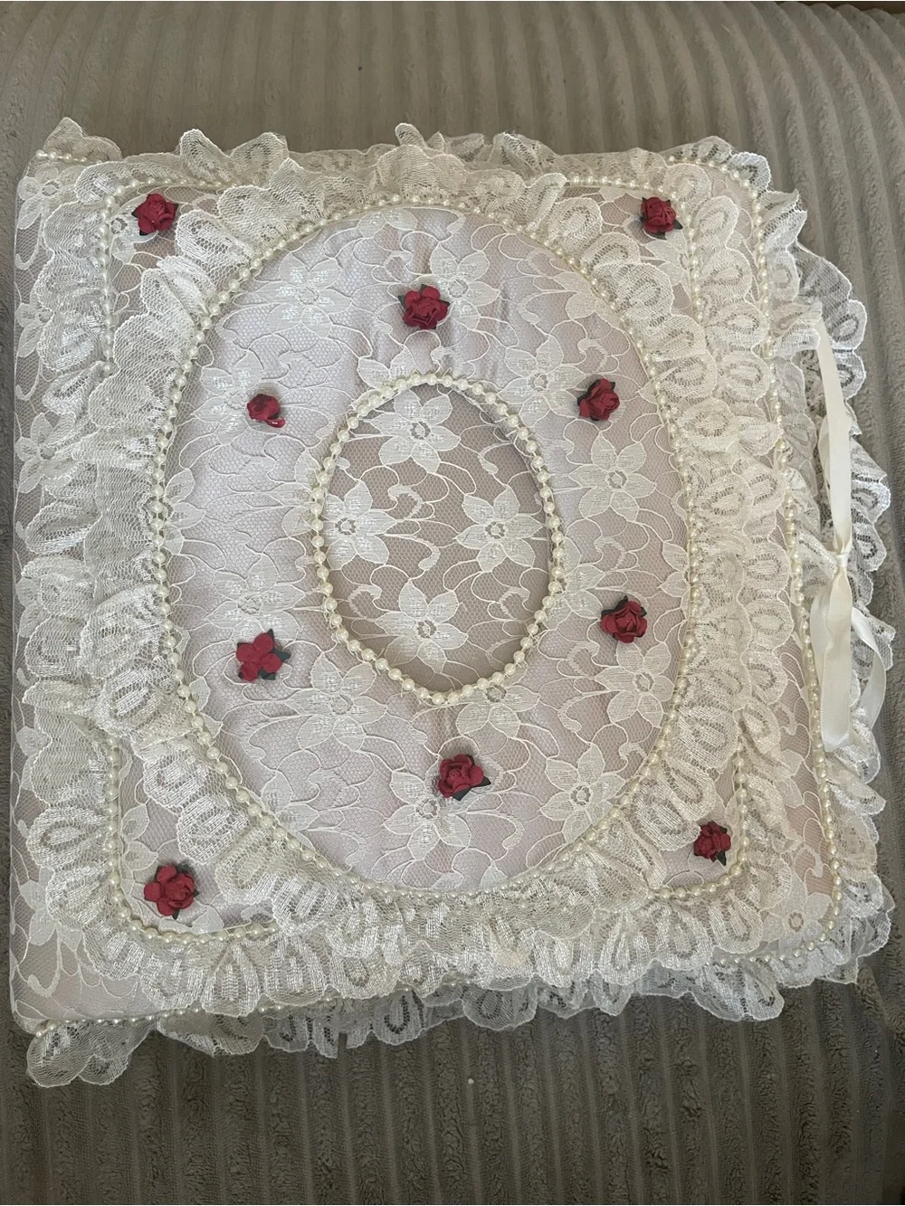 Vintage Lace Wedding Photo Album 12x12 3-Ring Binder Handmade Shabby Chic Book